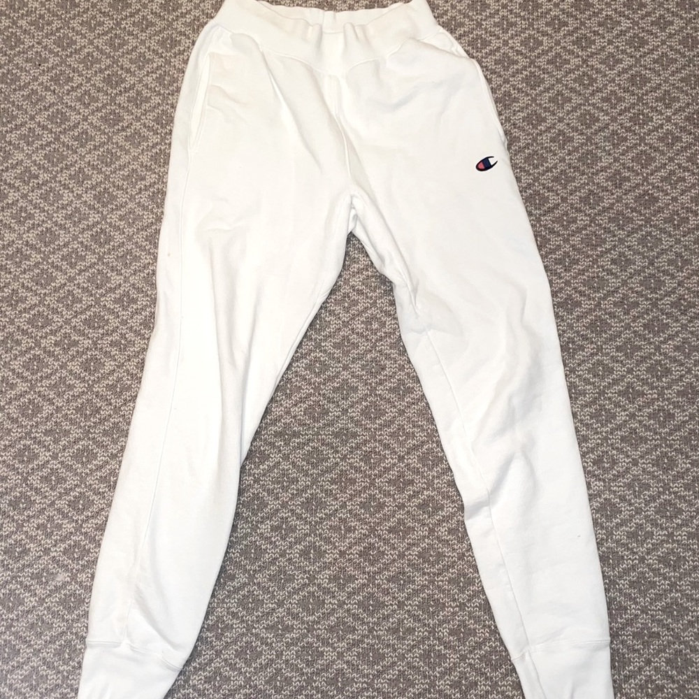 Sweat Pants white athletic/lounge/fashion wear 82%cotton18% polyester - Size: S